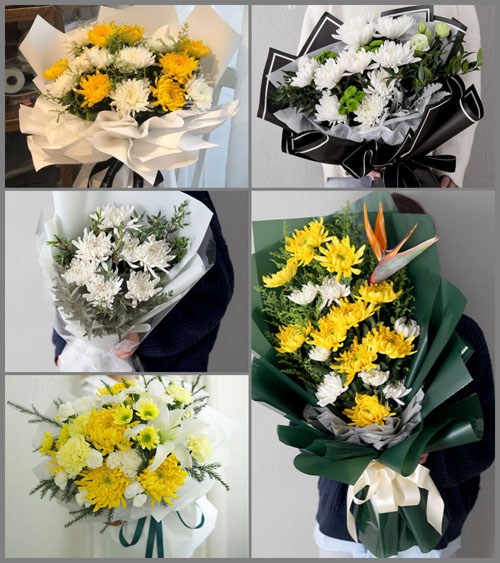 四川成都彭州市丽春镇碧鸡村白事花束代送